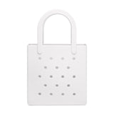 Maxbell Women Girls Beach Bag Waterproof Tote Bag Handbag Portable Summer Travel Bag White