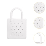 Maxbell Women Girls Beach Bag Waterproof Tote Bag Handbag Portable Summer Travel Bag White