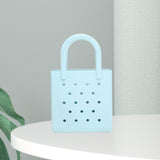 Maxbell Women Girls Beach Bag Waterproof Tote Bag Handbag Portable Summer Travel Bag Light Blue