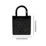 Maxbell Women Girls Beach Bag Waterproof Tote Bag Handbag Portable Summer Travel Bag Black