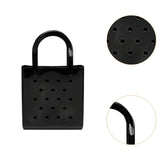 Maxbell Women Girls Beach Bag Waterproof Tote Bag Handbag Portable Summer Travel Bag Black