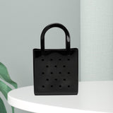 Maxbell Women Girls Beach Bag Waterproof Tote Bag Handbag Portable Summer Travel Bag Black