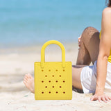 Maxbell Women Girls Beach Bag Waterproof Tote Bag Handbag Portable Summer Travel Bag Yellow