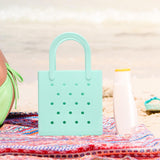 Maxbell Women Girls Beach Bag Waterproof Tote Bag Handbag Portable Summer Travel Bag Light Green