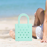 Maxbell Women Girls Beach Bag Waterproof Tote Bag Handbag Portable Summer Travel Bag Light Green