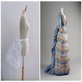 Maxbell Women Petticoat Panier Hoop Prom for Lolita Dress Victorian Petticoat Bustle White