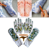 Maxbell Reflexology Socks and Gloves Tools Set for Home Use SPA Socks Acupoint Socks Crew Socks