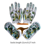 Maxbell Reflexology Socks and Gloves Tools Set for Home Use SPA Socks Acupoint Socks Ankle Socks