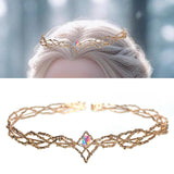Maxbell Women Headpiece Queen Rhinestone Crown for Prom Cosplay Carnival Colorful Rhinestones