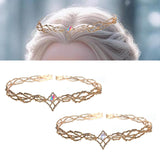 Maxbell Women Headpiece Queen Rhinestone Crown for Prom Cosplay Carnival Colorful Rhinestones