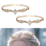 Maxbell Women Headpiece Queen Rhinestone Crown for Prom Cosplay Carnival Colorful Rhinestones