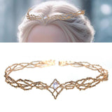 Maxbell Women Headpiece Queen Rhinestone Crown for Prom Cosplay Carnival White Rhinestones