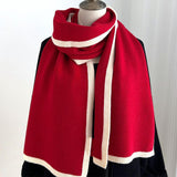 Maxbell Women Scarf Neck Scarf Ladies Scarf Cold Weather 175 cm Soft Gift Knit Scarf Red