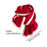 Maxbell Women Scarf Neck Scarf Ladies Scarf Cold Weather 175 cm Soft Gift Knit Scarf Red