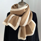 Maxbell Women Scarf Neck Scarf Ladies Scarf Cold Weather 175 cm Soft Gift Knit Scarf Khaki