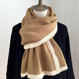 Maxbell Women Scarf Neck Scarf Ladies Scarf Cold Weather 175 cm Soft Gift Knit Scarf Khaki