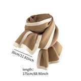 Maxbell Women Scarf Neck Scarf Ladies Scarf Cold Weather 175 cm Soft Gift Knit Scarf Khaki