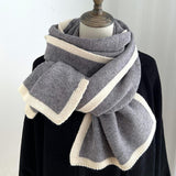 Maxbell Women Scarf Neck Scarf Ladies Scarf Cold Weather 175 cm Soft Gift Knit Scarf Gray