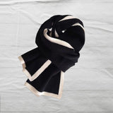 Maxbell Women Scarf Neck Scarf Ladies Scarf Cold Weather 175 cm Soft Gift Knit Scarf Black