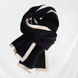 Maxbell Women Scarf Neck Scarf Ladies Scarf Cold Weather 175 cm Soft Gift Knit Scarf Black