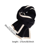 Maxbell Women Scarf Neck Scarf Ladies Scarf Cold Weather 175 cm Soft Gift Knit Scarf Black