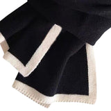 Maxbell Women Scarf Neck Scarf Ladies Scarf Cold Weather 175 cm Soft Gift Knit Scarf Black