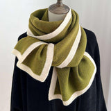 Maxbell Women Scarf Neck Scarf Ladies Scarf Cold Weather 175 cm Soft Gift Knit Scarf Green