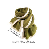 Maxbell Women Scarf Neck Scarf Ladies Scarf Cold Weather 175 cm Soft Gift Knit Scarf Green