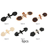 Maxbell 6 Sets Sew on Toggle Buttons Resin Horn Buttons for Winter Coat Bags Clothes Style A
