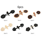 Maxbell 6 Sets Sew on Toggle Buttons Resin Horn Buttons for Winter Coat Bags Clothes Style A