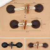 Maxbell 6 Sets Sew on Toggle Buttons Resin Horn Buttons for Winter Coat Bags Clothes Style B