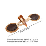 Maxbell 6 Sets Sew on Toggle Buttons Resin Horn Buttons for Winter Coat Bags Clothes Style B