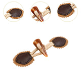 Maxbell 6 Sets Sew on Toggle Buttons Resin Horn Buttons for Winter Coat Bags Clothes Style B