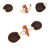 Maxbell 6 Sets Sew on Toggle Buttons Resin Horn Buttons for Winter Coat Bags Clothes Style C