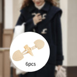 Maxbell 6 Sets Sew on Toggle Buttons Resin Horn Buttons for Winter Coat Bags Clothes Style D