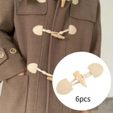 Maxbell 6 Sets Sew on Toggle Buttons Resin Horn Buttons for Winter Coat Bags Clothes Style D