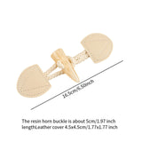Maxbell 6 Sets Sew on Toggle Buttons Resin Horn Buttons for Winter Coat Bags Clothes Style D