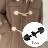 Maxbell 6 Sets Sew on Toggle Buttons Resin Horn Buttons for Winter Coat Bags Clothes Style E