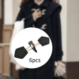 Maxbell 6 Sets Sew on Toggle Buttons Resin Horn Buttons for Winter Coat Bags Clothes Style F