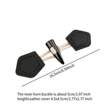 Maxbell 6 Sets Sew on Toggle Buttons Resin Horn Buttons for Winter Coat Bags Clothes Style F
