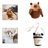 Maxbell Plush Crossbody Bag Portable Soft Stuffed Doll Zipper Closure Shoulder Pack Capybara