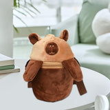 Maxbell Plush Crossbody Bag Portable Soft Stuffed Doll Zipper Closure Shoulder Pack Capybara