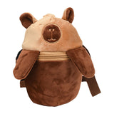 Maxbell Plush Crossbody Bag Portable Soft Stuffed Doll Zipper Closure Shoulder Pack Capybara