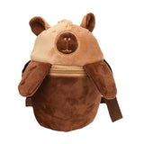 Maxbell Plush Crossbody Bag Portable Soft Stuffed Doll Zipper Closure Shoulder Pack Capybara