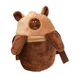 Maxbell Plush Crossbody Bag Portable Soft Stuffed Doll Zipper Closure Shoulder Pack Capybara