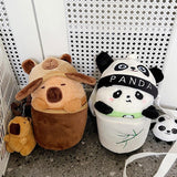 Maxbell Plush Crossbody Bag Portable Soft Stuffed Doll Zipper Closure Shoulder Pack Capybara