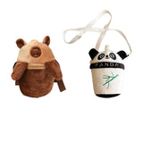 Maxbell Plush Crossbody Bag Portable Soft Stuffed Doll Zipper Closure Shoulder Pack Capybara