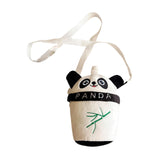 Maxbell Plush Crossbody Bag Portable Soft Stuffed Doll Zipper Closure Shoulder Pack Panda