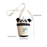 Maxbell Plush Crossbody Bag Portable Soft Stuffed Doll Zipper Closure Shoulder Pack Panda