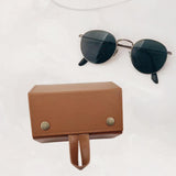 Maxbell Travel Sunglasses Organizer Sturdy Hanging Men Women Eyeglasses Storage Box Brown